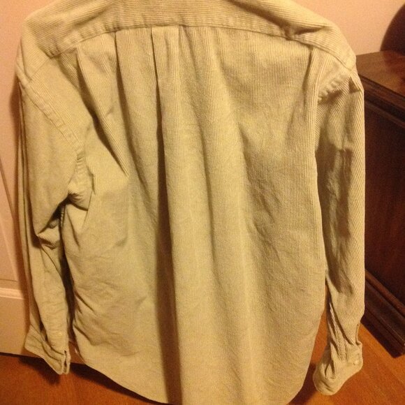 Polo Ralph Lauren Men's Large Beige Heavy Corduroy Long Sleeve Shirt - Picture 2 of 4